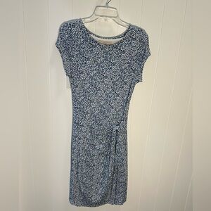 Faux-Wrap Short Sleeve Dress by LOFT, size small
